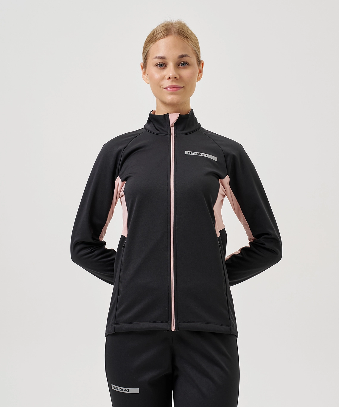 Тренировочная куртка Nordski Core Black/Soft Pink W