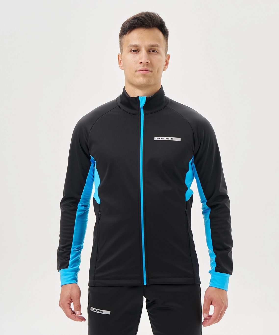 Тренировочная куртка Nordski Core Black/Light Blue