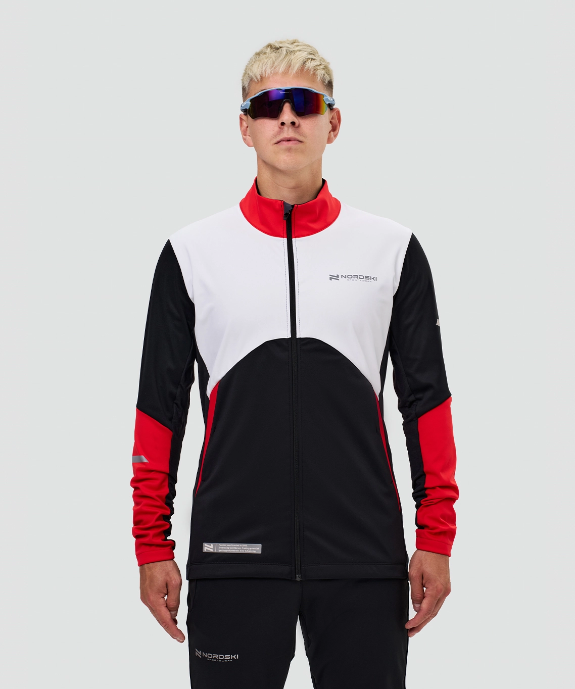 Тренировочная куртка Nordski Pro 2.0 White/Black/Red