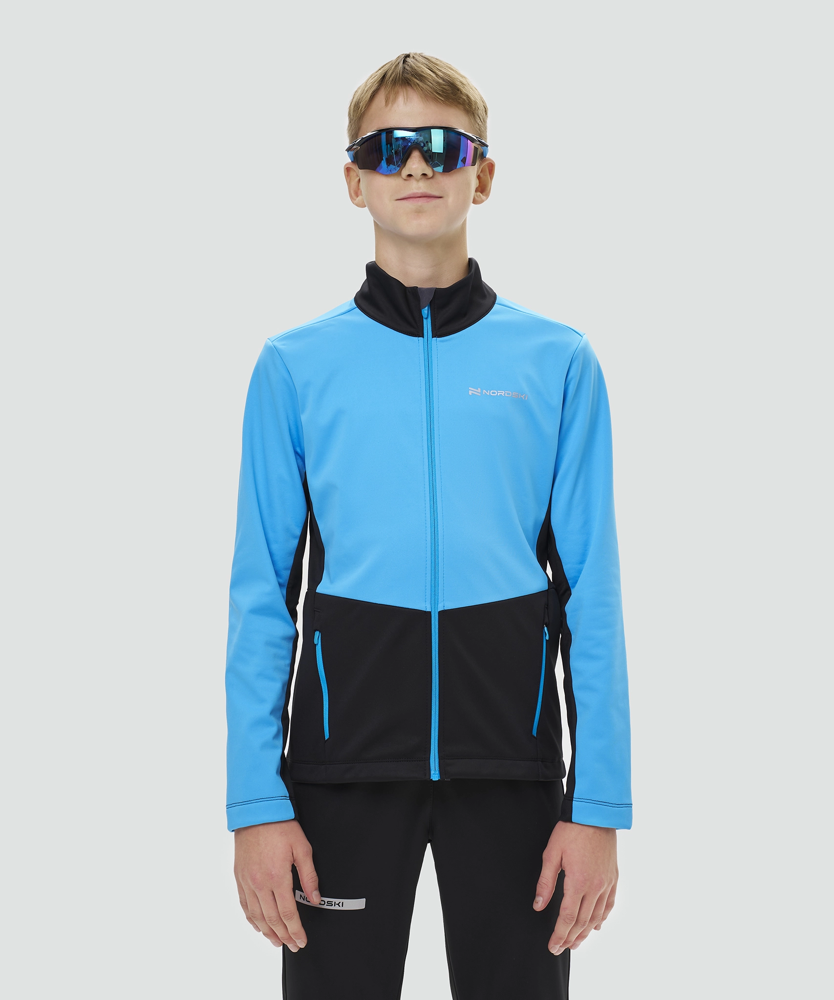 Тренировочная куртка Nordski Jr. Advance Light Blue/Black