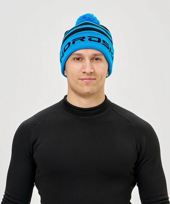 Шапка Nordski Winter Black/Light Blue