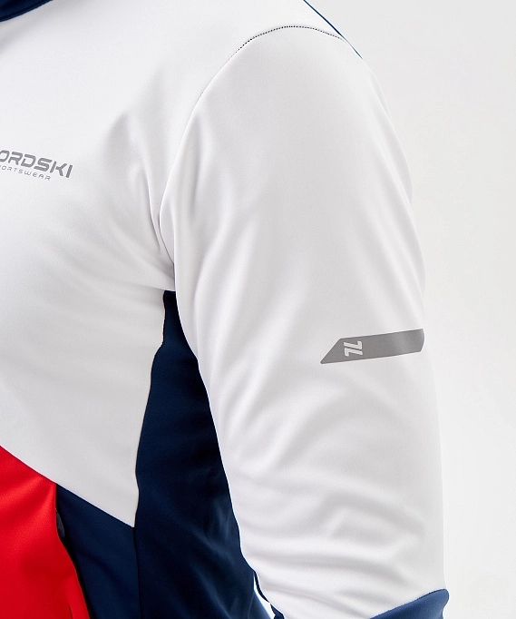 Тренировочная куртка Nordski Pro 2.0 White/Red/Blue