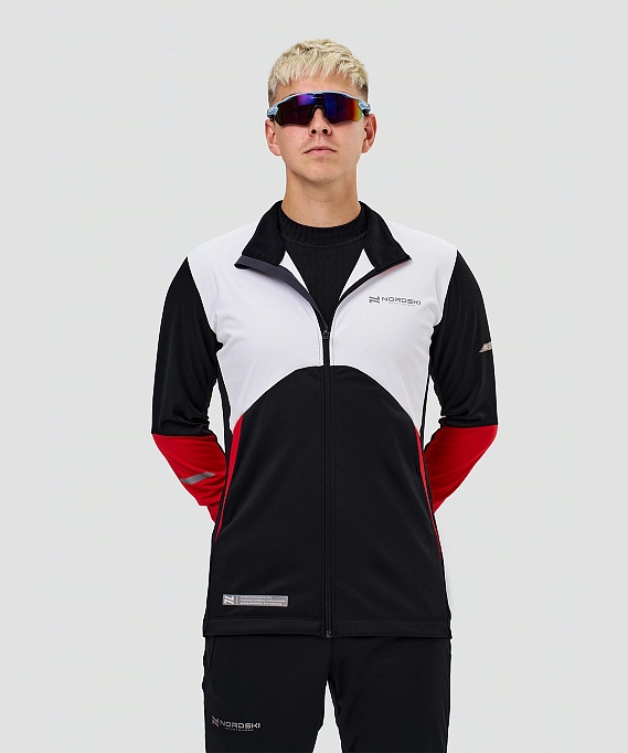 Тренировочная куртка Nordski Pro 2.0 White/Black/Red