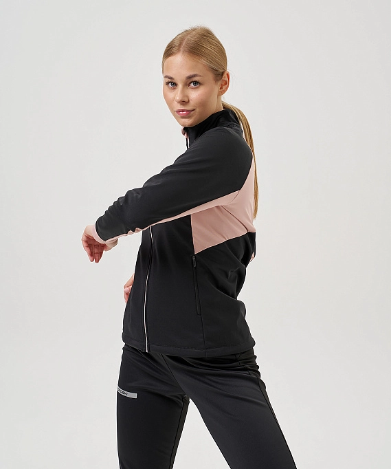Тренировочная куртка Nordski Core Black/Soft Pink W