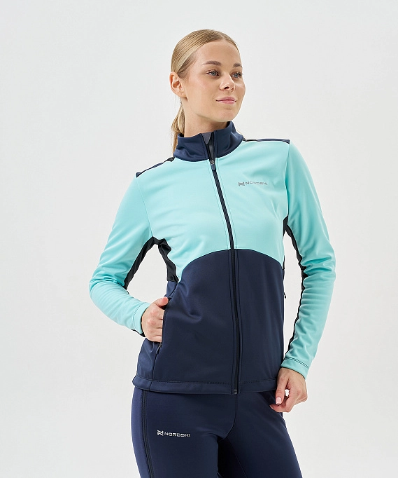 Тренировочная куртка Nordski Advance Mint/Blueberry W