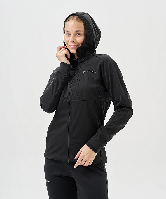 Тренировочная куртка Nordski PRO TOUR HOOD Black W