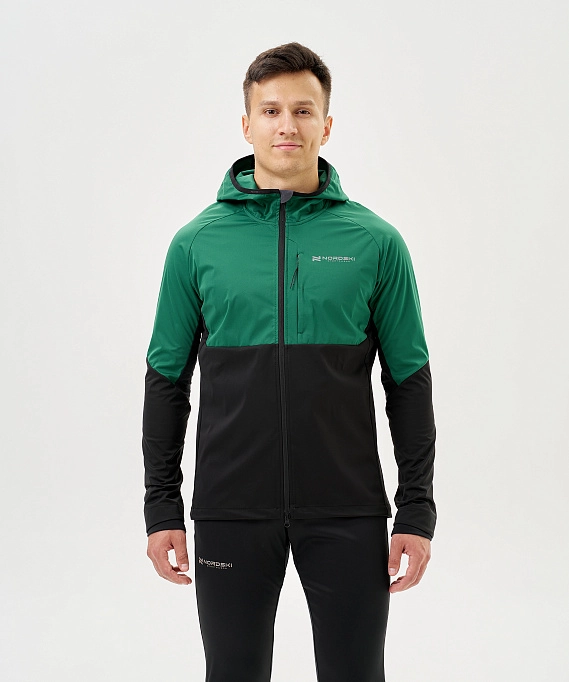 Тренировочная куртка Nordski PRO TOUR HOOD Alpine Green/Black