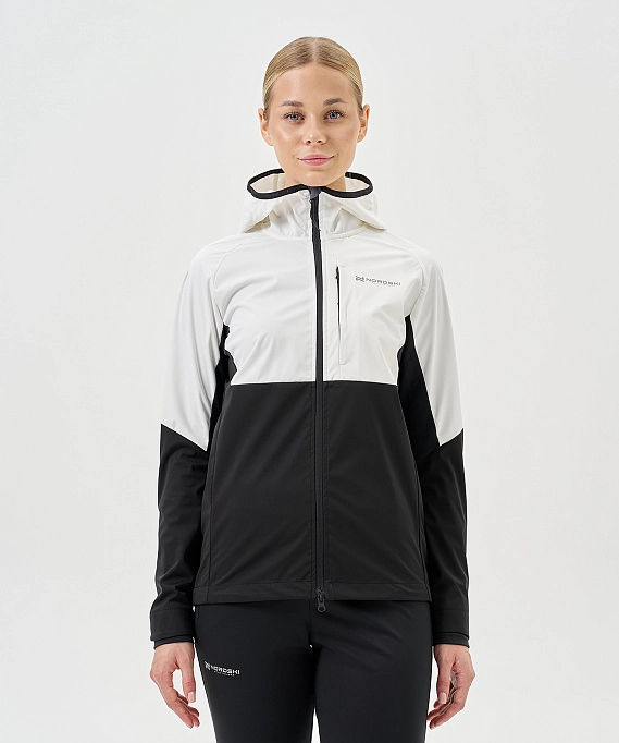 Тренировочная куртка Nordski PRO TOUR HOOD White/Black W