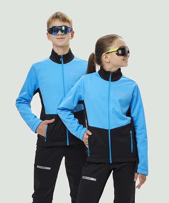 Тренировочная куртка Nordski Jr. Advance Light Blue/Black
