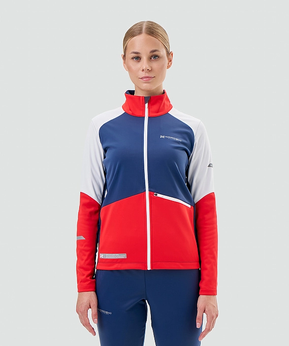 Тренировочная куртка Nordski Pro 2.0 White/Red/Blue W