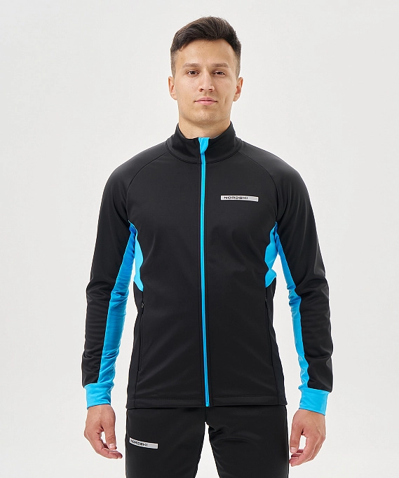 Тренировочная куртка Nordski Core Black/Light Blue