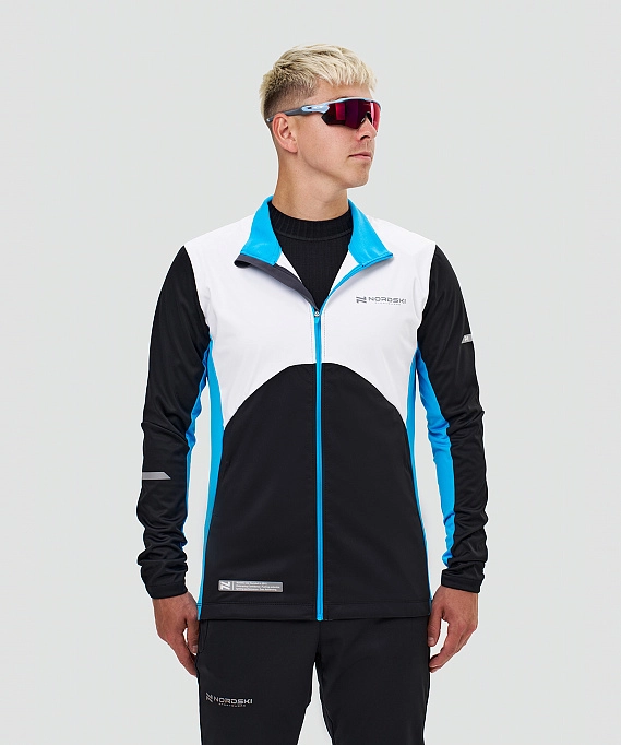 Тренировочная куртка Nordski Pro 2.0 White/Black/Light Blue