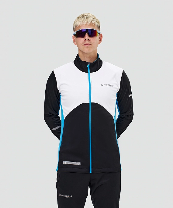 Тренировочная куртка Nordski Pro 2.0 White/Black/Light Blue