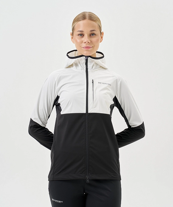 Тренировочная куртка Nordski PRO TOUR HOOD White/Black W