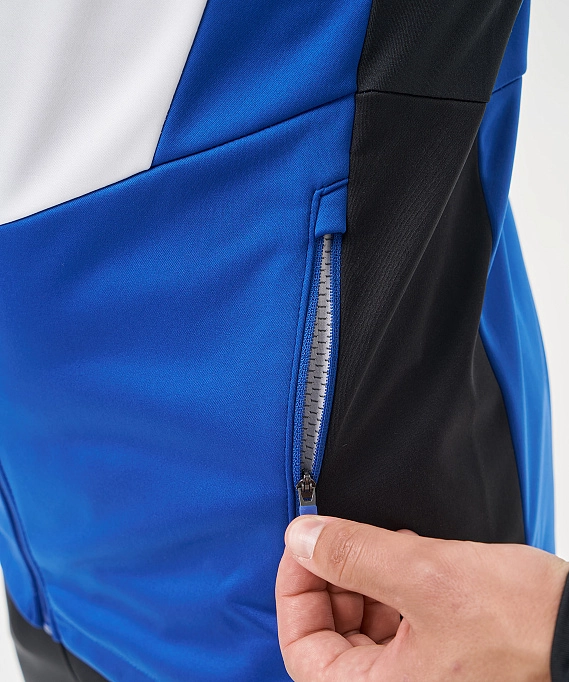 Тренировочная куртка Nordski Advance White/True Blue/Black