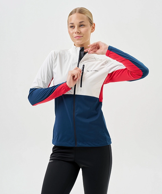 Тренировочная куртка Nordski PRO TOUR White/Deep/Red W