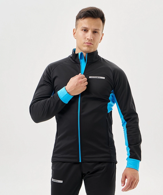 Тренировочная куртка Nordski Core Black/Light Blue