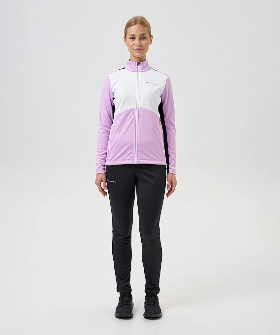 Тренировочная куртка Nordski Advance White/Orchid/Black W