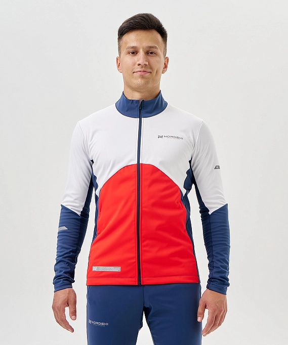 Тренировочная куртка Nordski Pro 2.0 White/Red/Blue