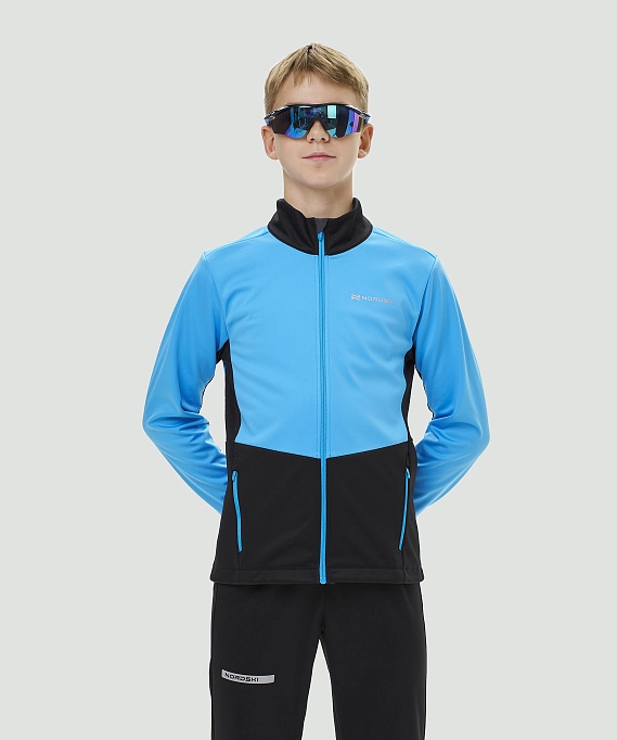 Тренировочная куртка Nordski Jr. Advance Light Blue/Black