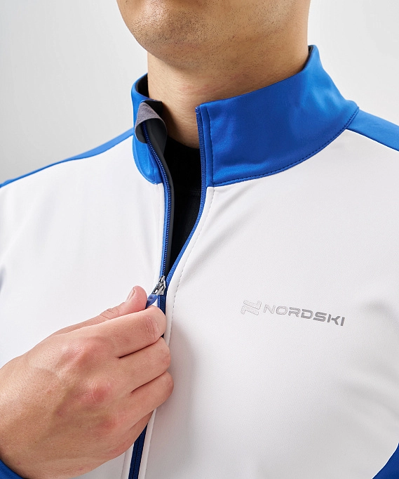 Тренировочная куртка Nordski Advance White/True Blue/Black