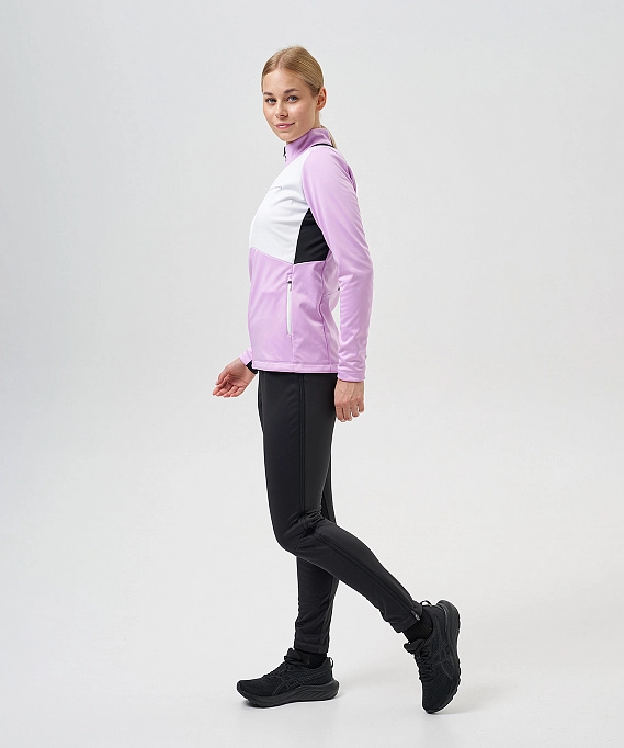 Тренировочная куртка Nordski Advance White/Orchid/Black W