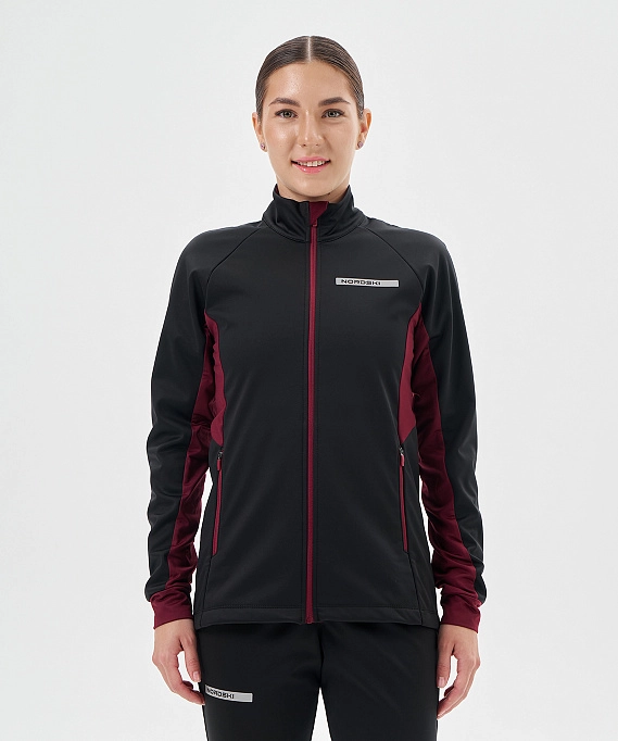 Тренировочная куртка Nordski Core Black/Wine W