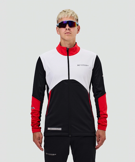 Тренировочная куртка Nordski Pro 2.0 White/Black/Red