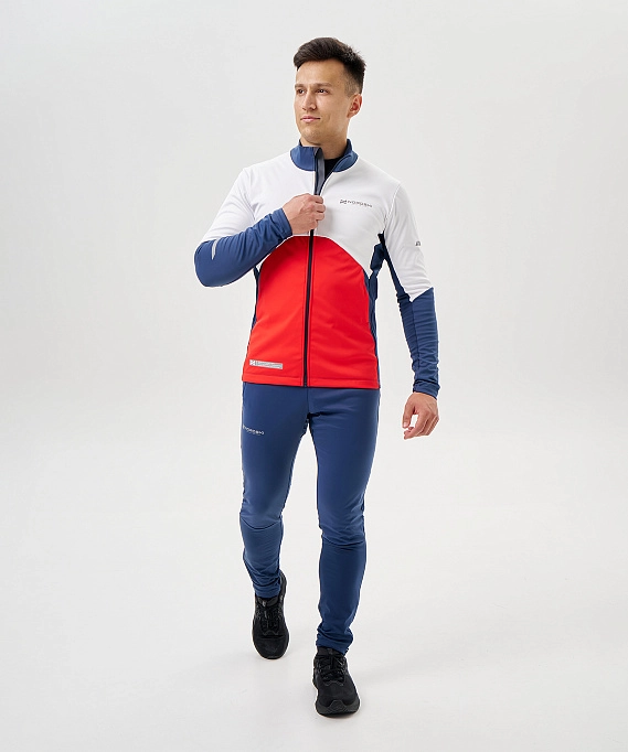 Тренировочная куртка Nordski Pro 2.0 White/Red/Blue