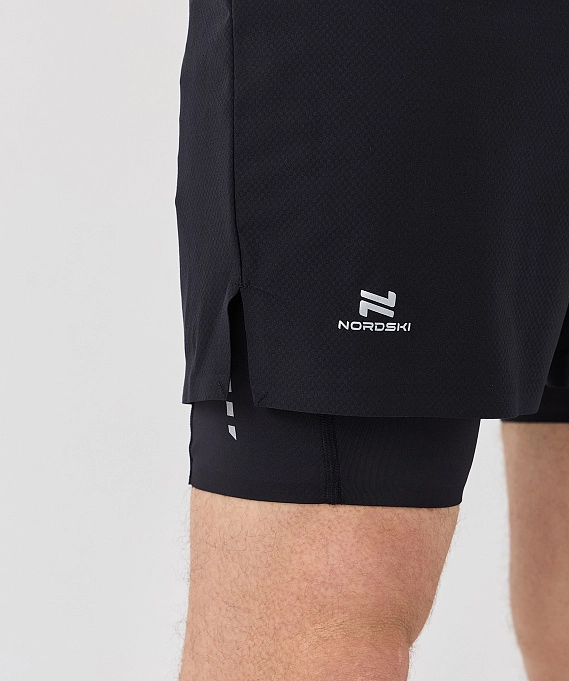 Шорты с лосинами Nordski Stayer Black
