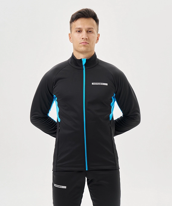 Тренировочная куртка Nordski Core Black/Light Blue