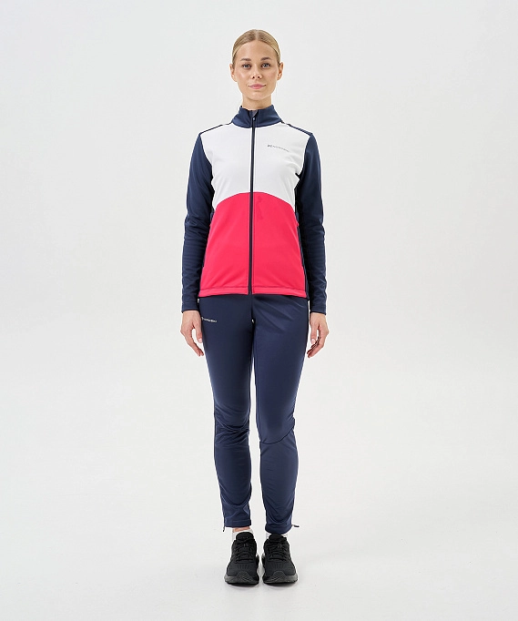 Тренировочная куртка Nordski Advance White/Pink/Blueberry W