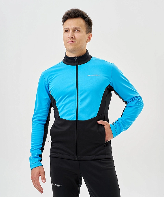 Тренировочная куртка Nordski Advance Light Blue/Black