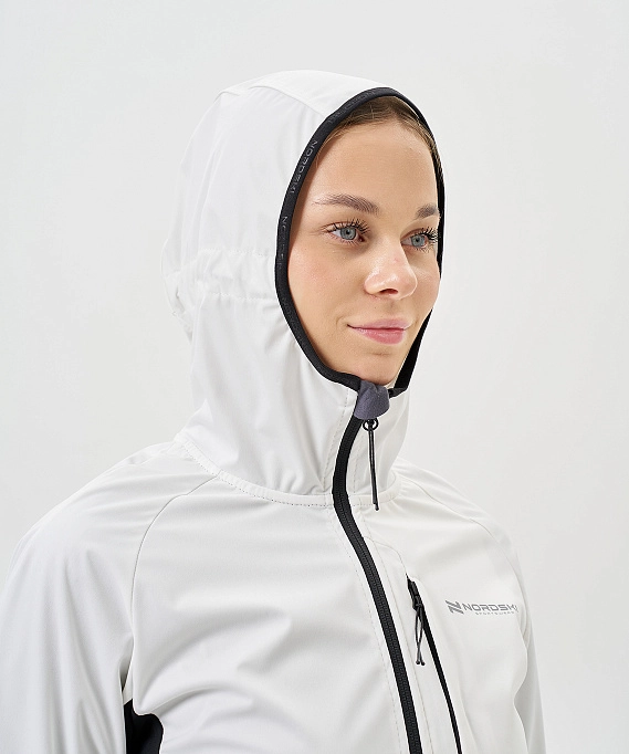 Тренировочная куртка Nordski PRO TOUR HOOD White/Black W