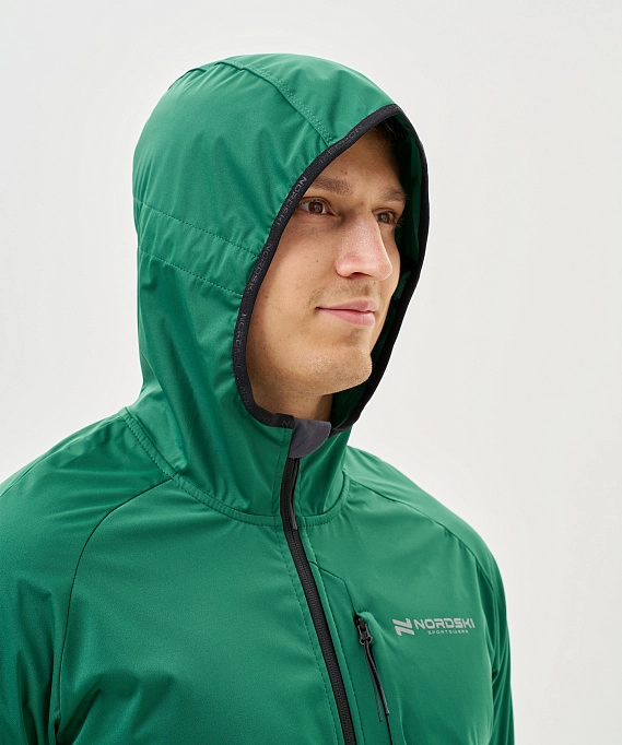 Тренировочная куртка Nordski PRO TOUR HOOD Alpine Green/Black