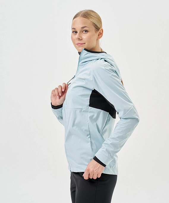 Тренировочная куртка Nordski PRO TOUR HOOD Aqua/Black W