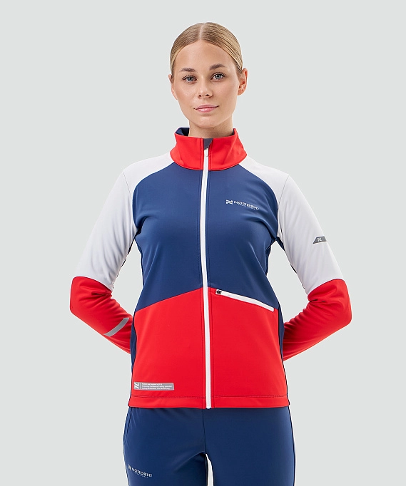 Тренировочная куртка Nordski Pro 2.0 White/Red/Blue W