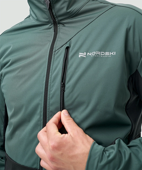 Тренировочная куртка Nordski PRO TOUR Dark Mint/Black