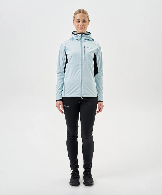 Тренировочная куртка Nordski PRO TOUR HOOD Aqua/Black W