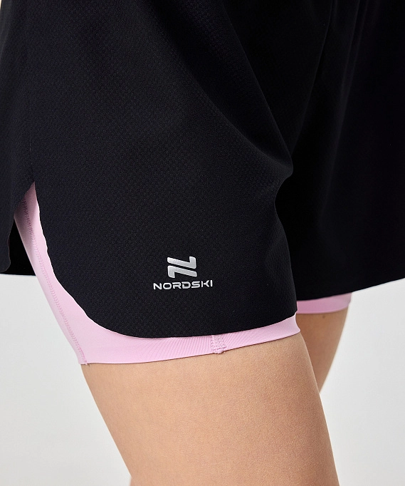 Шорты с лосинами Nordski Stayer Black/Pink W