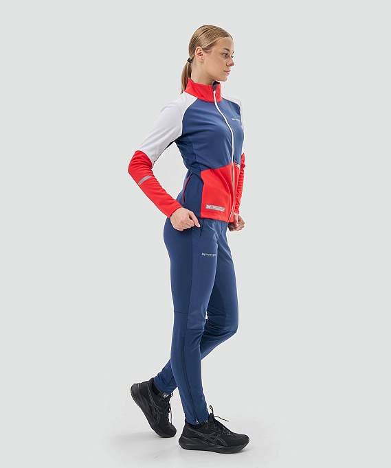 Тренировочная куртка Nordski Pro 2.0 White/Red/Blue W