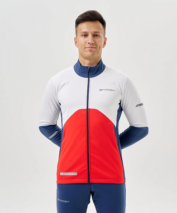Тренировочная куртка Nordski Pro 2.0 White/Red/Blue