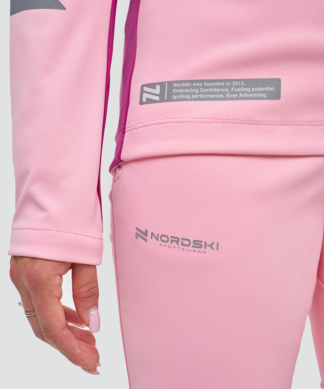 Тренировочная куртка Nordski Pro 2.0 White/Candy Pink/Fuchsia W