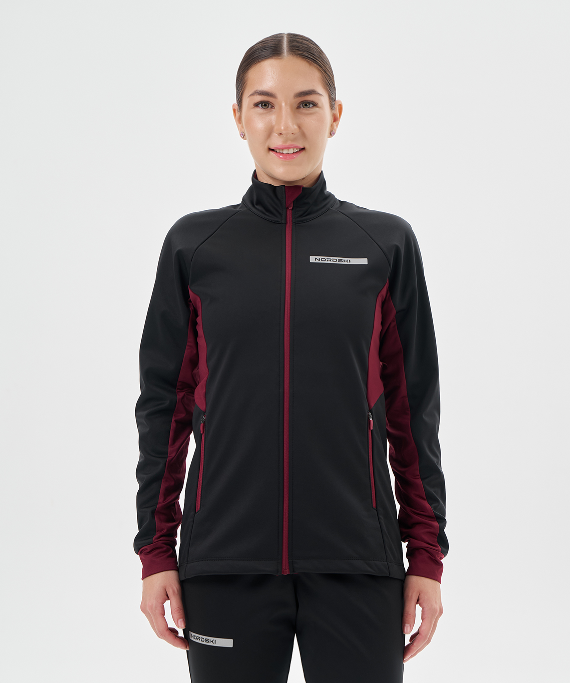 Тренировочная куртка Nordski Core Black/Wine W
