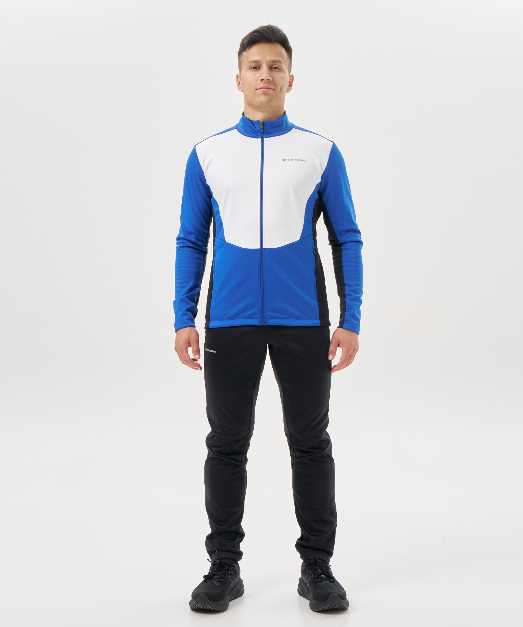 Тренировочная куртка Nordski Advance White/True Blue/Black